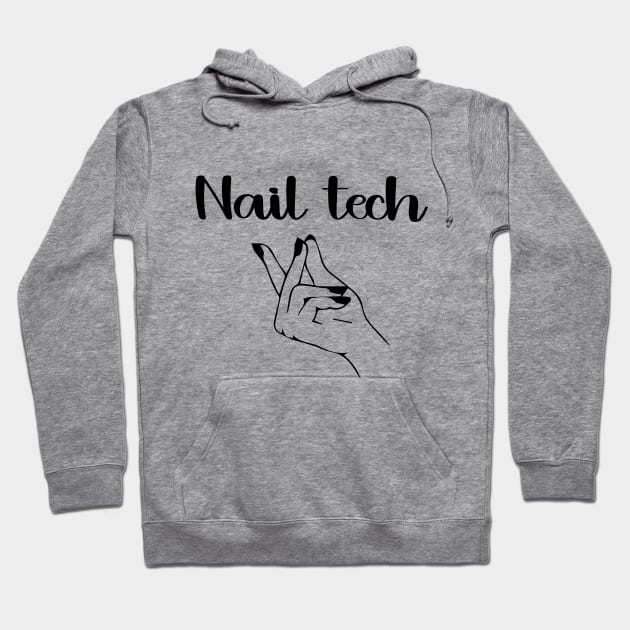 Nail tech  Gift for Women's  spring nails Hoodie by soukai